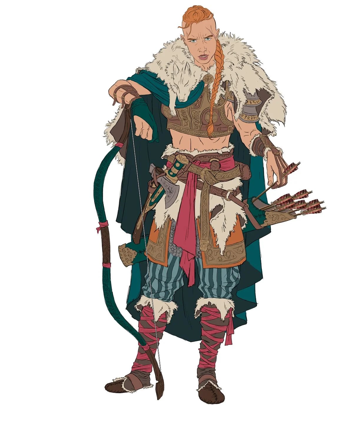 Viking Huntress, ilustração de David Neri